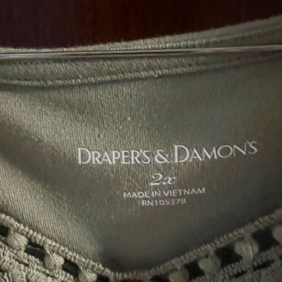 Chic Olive Long Sleeve Women's Top - Picture 2 of 3